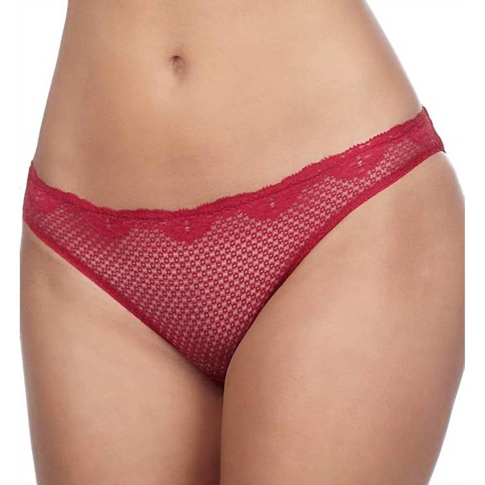 NEW TIMPA LINGERIE duet lace low rise thong in chinese red